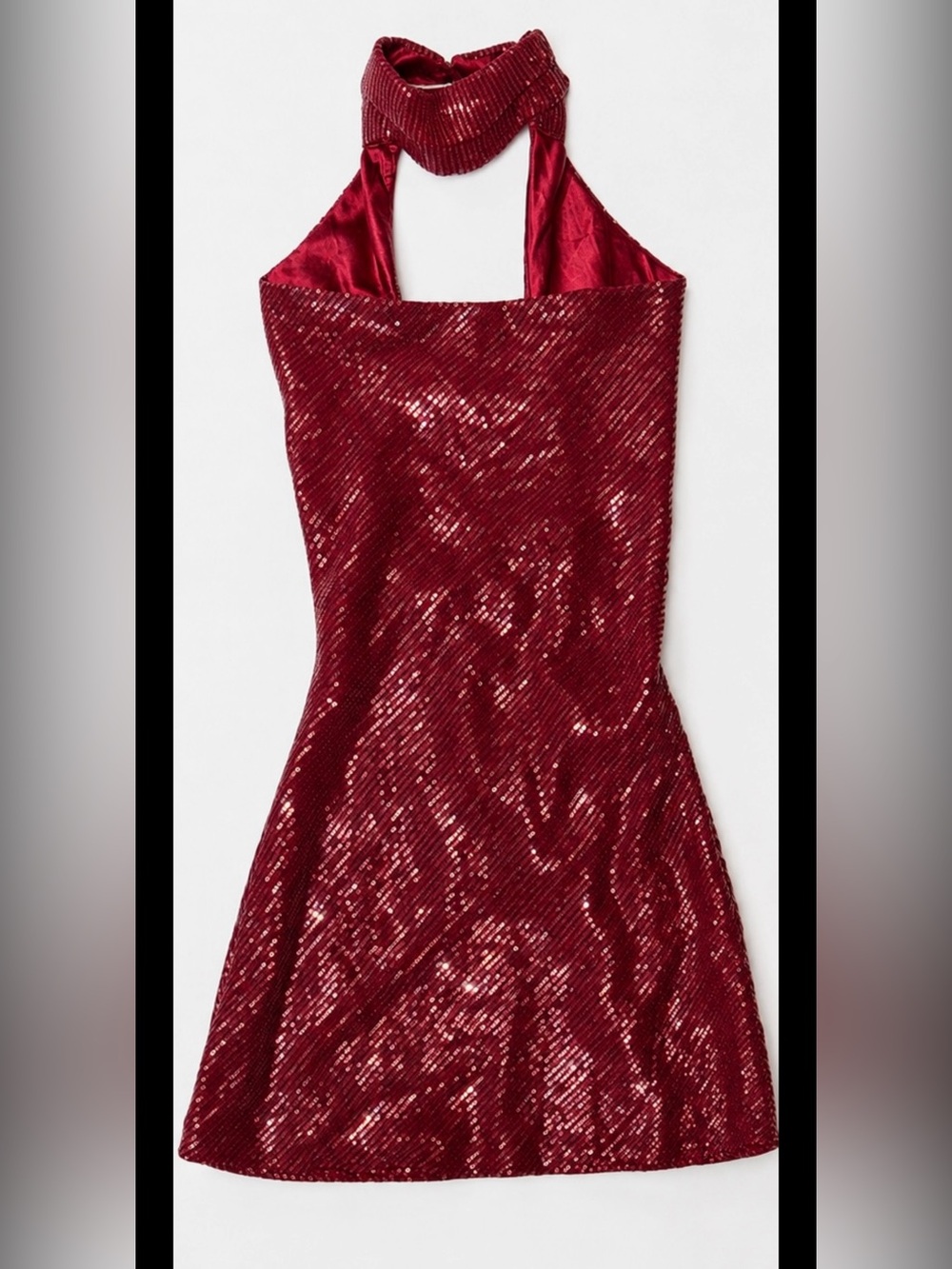 Peppermayo Shimmer Halter Mini Dress in Dusty Rose - Picture 5 of 7